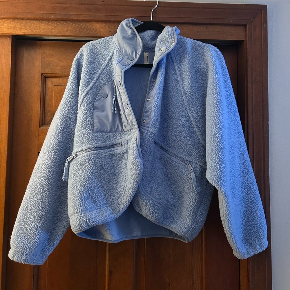 FP Movement by Free People Blue Teddy Jacket